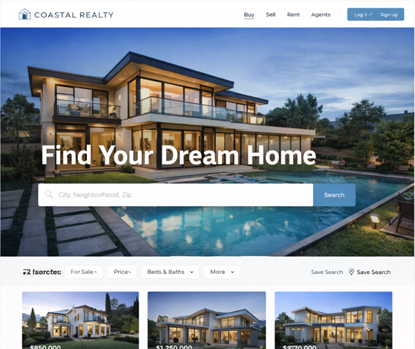 Real Estate Website preview